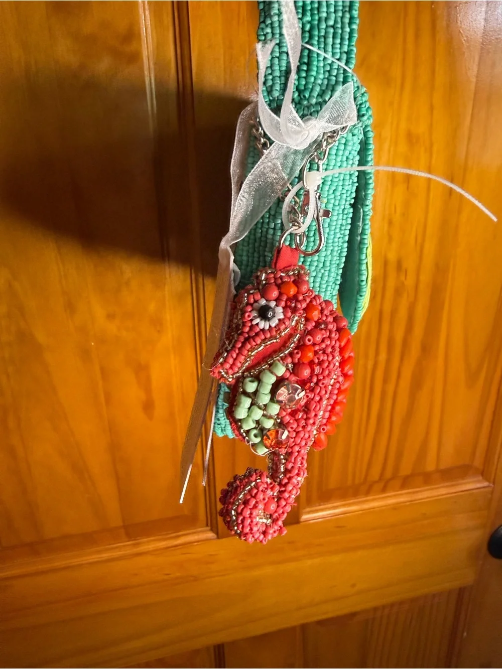 RARE Seahorse Beaded Bag Handmade in India